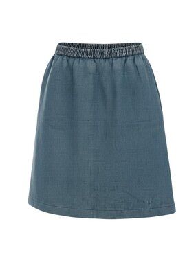 Chanel E1 Denim Skirt 38 Indigo Cotton 100%